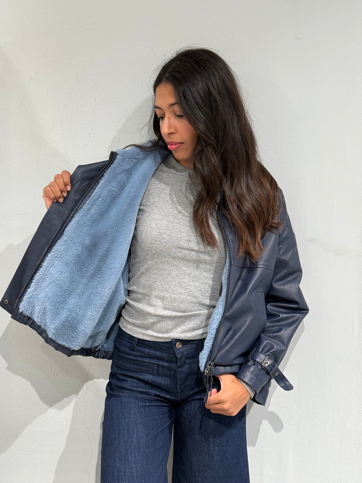 Giacca di pelle imbottita Myskin