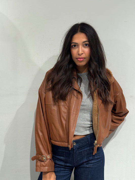 Giacca di pelle imbottita Myskin